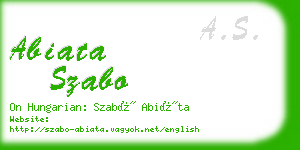 abiata szabo business card